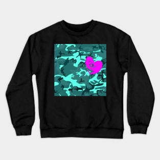 Camouflage Turquoise Pink Heart Colorful Pattern 2020 Crewneck Sweatshirt